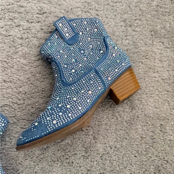 Link Blue Sparkle Kids Boots - Picture 4 of 8